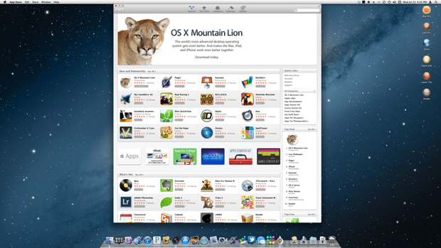 app store on lion