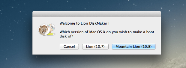 osx mountain lion install disk